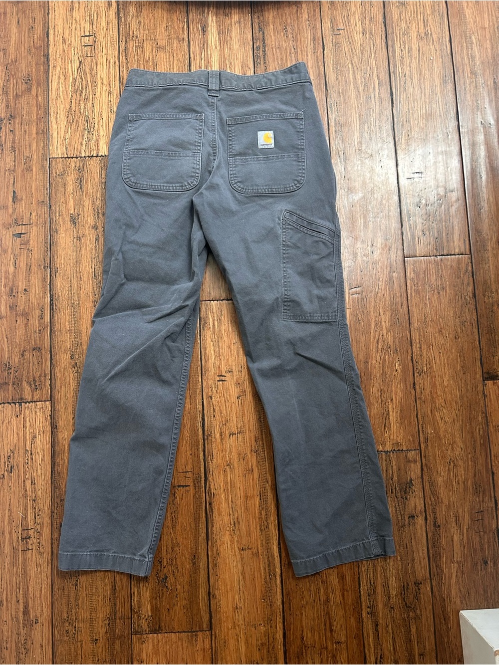 Carhartt Men's Gray Cargo Work Pants with Utility Pocket